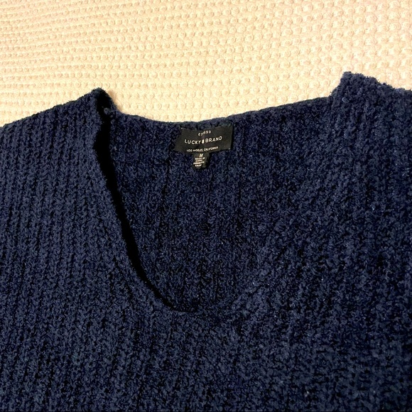 Lucky Brand navy chenille pullover - Picture 4 of 9